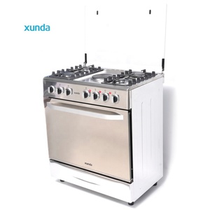 Four combiné autonome Xunda 76x50cm, 5 brûleurs (4 gaz, 1 <span class=keywords><strong>électrique</strong></span>), en acier inoxydable, pour cuisine et boulangerie, <span class=keywords><strong>cuisinière</strong></span> <span class=keywords><strong>électrique</strong></span> avec four - Product Image 3