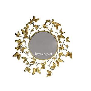 Miroir mural fantaisie en métal, noir - Product Image 1