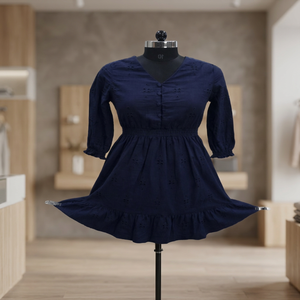 Vestido de Algodón para Mujer, Estilo Línea A, Casual, Fabricante OEM, Venta al Por Mayor al Mejor Precio - Product Image 1