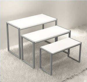 Tùy chỉnh kim loại trắng đảo Giá túi Giày Bảng hiển thị - Product Image 4