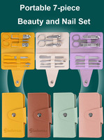 Ensemble de coupe-ongles en acier inoxydable 7 en 1, outils de coupe-ongles personnels, kit de toilettage de voyage, manucure, pédicure, cadeaux promotionnels