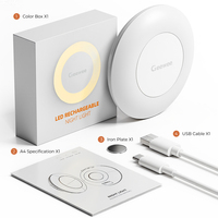 Luz Nocturna LED Recargable con Sensor de Movimiento, Luz Cálida Regulable, Inalámbrica, sin Marco, para Armario, con Sensor Oculto, Superventas