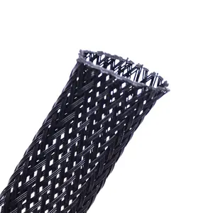 3mm 100mm Insulation PET Braided Expandable Cable Sleeve For Electric Wire