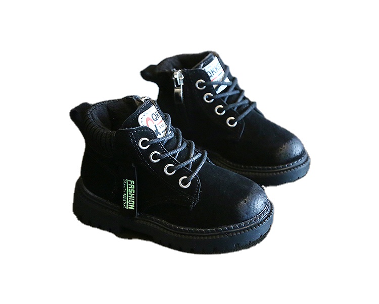 Детские ботинки, спортивные уличные теплые Резиновые Нескользящие мягкие подошвы, модные крутые красивые ботинки мартинсы для детей
