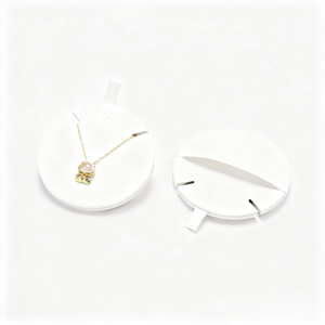 Vente en gros de cartes d'affichage de collier rondes élégantes imprimées avec logo personnalisé, parfaites pour présenter des colliers à pendentif - Product Image 4