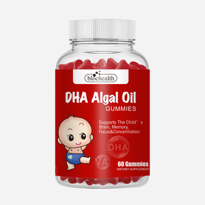 Biocaro OEM Private Label <span class=keywords><strong>Brain</strong></span> Boost Suplementos Niños Gummy Candy Omega 3 DHA Aceite de algas Gummies para niños - Product Image 1
