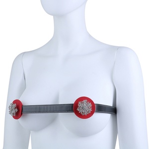 แผ่นปิดจุกนมรูปเกล็ดหิมะ QKKQ ชุดชั้นในแบบรัดหน้าอก BDSM ชุดชั้นในเฟติชพร้อมหนามติดจุกนม ของเล่นเซ็กซี่สำหรับคู่รัก - Product Image 3