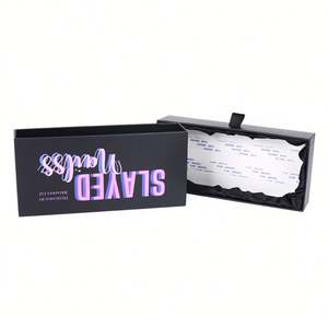 กล่องของขวัญกล่องลิ้นชักเครื่องสำอางกระดาษแข็งแข็งแบบฝาพับแม่เหล็กทำจากฟองน้ำเคลือบผิวด้านลายแฟนซีแบบกำหนดเอง - Product Image 6