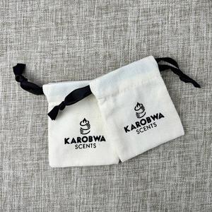 High Quality Organic Cotton Canvas Biodegradable Customizable Print <b>Pouch</b> with <b>Drawstring</b> Bag for Cosmetic - Product Image 1