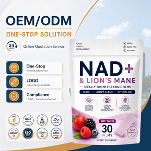 แผ่นฟิล์มละลายในช่องปากสารสกัดจากเหง้า<span class=keywords><strong>สิงโต</strong></span> NAD ช่วยเพิ่มความชัดเจนทางจิต สมาธิ ได้รับมาตรฐาน EU ออร์แกนิค ปราศจาก GMO HACCP ฮาลาล จัดส่งรวดเร็ว รับผลิตแบบ OEM - Product Image 1
