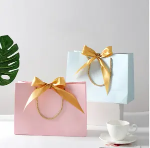 Gift Bag Present Box Voor Kleding Boeken Verpakking Kraftpapier Met Handvat Klaar Om