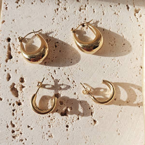 ต่างหูห่วงสแตนเลส MICCI ชุบทอง 18k PVD ต่างหูแฟชั่นสำหรับผู้หญิง ขายส่ง ต่างหูแบบคละแบบ - Product Image 3