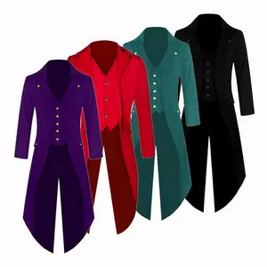 Teecopefête — manteau, veste de costume gothique victorien pour hommes, personnalisé, style Renaissance Cosplay, Steampunk