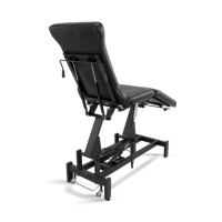 Fauteuil de tatouage électrique ergonomique réglable en hauteur, table de piercing mobile en cuir noir rembourré, poste de travail pour artiste, mobilier de salon