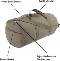 Sac de voyage en toile de parachute robuste et léger, grand sac fourre-tout portable avec fermeture éclair pour homme et femme