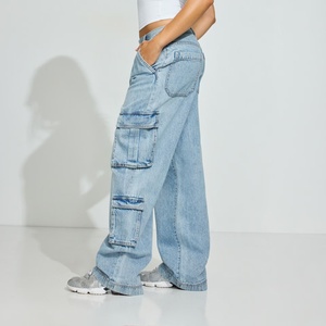 Ropa Casual Nueva para Mujer, Jeans de Diseño Sólido, Pantalones Cargo a la Moda, Jeans con Spandex, OOTD - Product Image 3