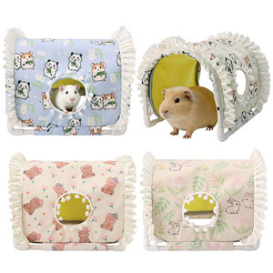 Tunnel d'été sans fond perforé, abri rafraîchissant détachable pour cochon d'Inde, hamster, <span class=keywords><strong>chinchilla</strong></span>, furet, mini lapin, petit <span class=keywords><strong>animal</strong></span> <span class=keywords><strong>de</strong></span> <span class=keywords><strong>compagnie</strong></span> - Product Image 2