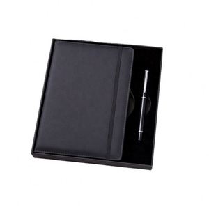 Set de Regalo Promocional al por Mayor: Cuaderno A5 y Bolígrafo Personalizados, Diario con Cubierta de Cuero PU y Set de Cuaderno y Bolígrafo con Memoria USB - Product Image 3