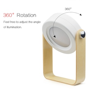 Lanterne LED pliable intelligente rechargeable à 360 degrés, lampe de chevet portable, lampe de table en bois pour le camping - Product Image 2