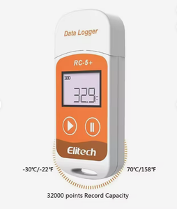 Elitech RC-5 + Orange <b>Temperature</b> and Humidity <b>Data</b> <b>Logger</b> with External Probe USB - Product Image 3