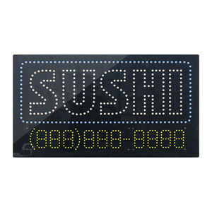 Led SUSHI Store Sign Led Pantalla animada para restaurante <span class=keywords><strong>de</strong></span> comida 17*31 pulgadas Tablero <span class=keywords><strong>de</strong></span> número <span class=keywords><strong>de</strong></span> teléfono <span class=keywords><strong>de</strong></span> alto brillo - Product Image 4