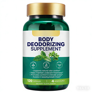 Suplemento Desodorante Corporal Natural al por Mayor para Control de Olores, Etiqueta Privada, Desodorante Corporal Completo, Cápsulas de Clorofila para Adultos - Product Image 1