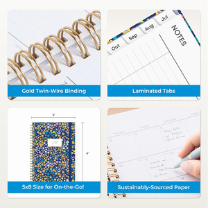 Buku memori jurnal A5 kustom perencana Hardcover Spiral sempurna ramah lingkungan kualitas <span class=keywords><strong>Notebook</strong></span> kertas dengan desain Anda - Product Image 4