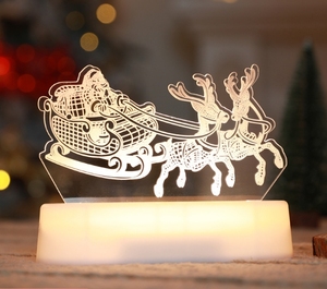 GL-S11 LED Acrylic 3D Night <strong>Light</strong> <strong>String</strong> <strong>Lights</strong> Ornaments 3D Letters Christmas Deer Decorations Night for Home Decor, Holiday - Product Image 1