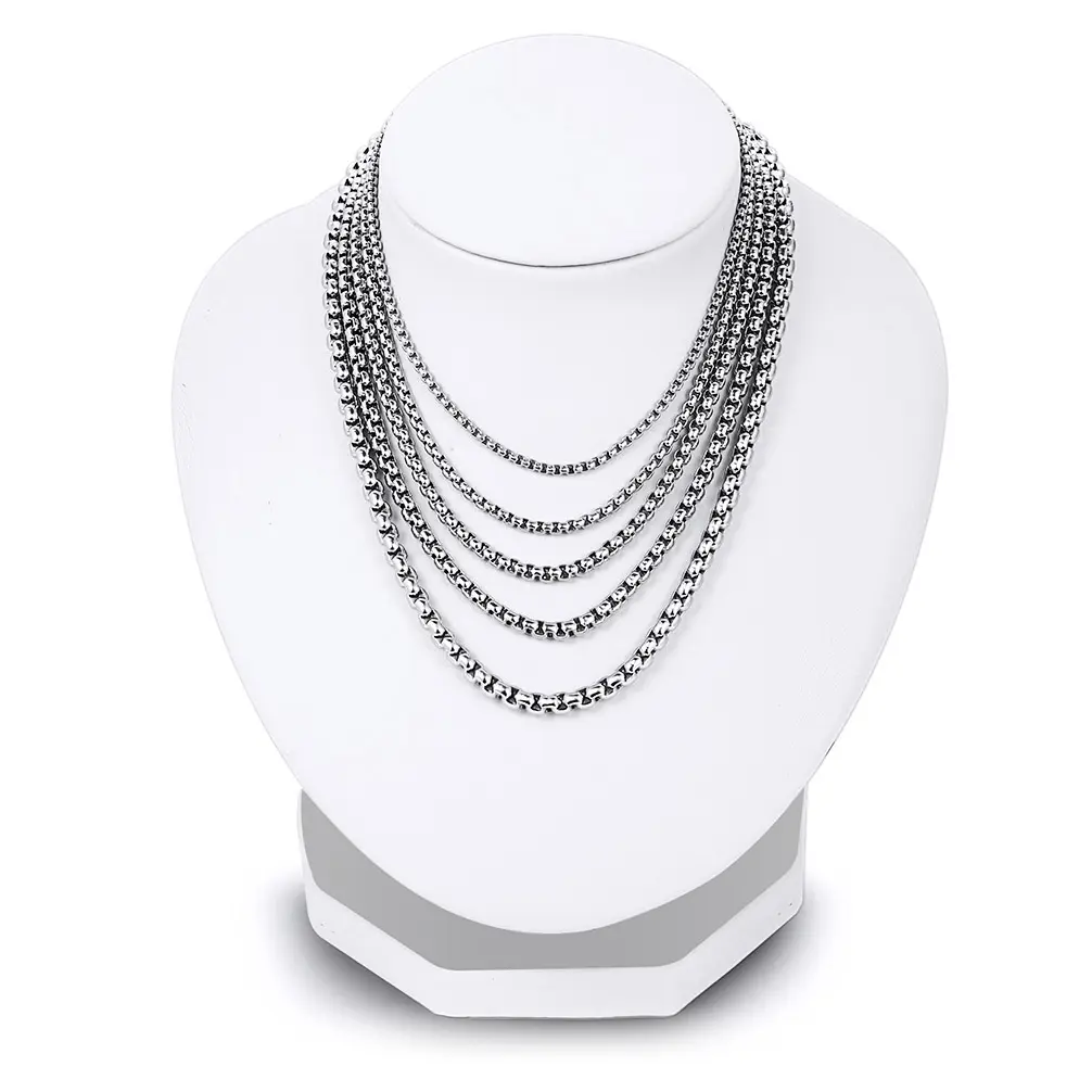 Модное базовое квадратное жемчужное ожерелье AFXSION из нержавеющей стали, оптовая продажа