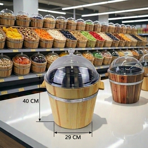 Cubo de Almacenamiento de Alimentos Secos de Madera para el Hogar o Tiendas de Supermercado - Product Image 2