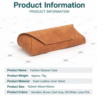 Étui à lunettes en nubuck, couleur unie, minimaliste, tendance, boîte de rangement pour lunettes, étui à lunettes de soleil pliable triangulaire, vente en gros