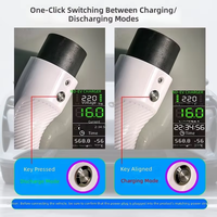 Nouveau chargeur portable intégré 3,5 kW avec fonction de charge et de décharge, type 2, V2L, prise personnalisable, câble de 5 m, écran couleur