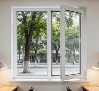 Ventanas Corredizas de PVC Modernas y Económicas con Apertura Abatible para Dormitorio y Sala de Estar, Aislamiento Térmico