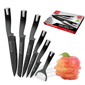 Nhà Bếp Vua Kéo Kéo Trái Cây Peeler 6 Trong 1 Knife Set Màu Dao Nhà Bếp Thiết Lập Cho Gia Đình Bếp Sử Dụng