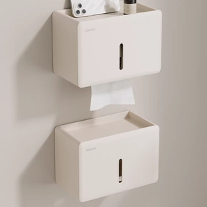 <span class=keywords><strong>Portarotolo</strong></span> da Parete Senza Foratura con Vano Portaoggetti Universale per Bagno - Product Image 5