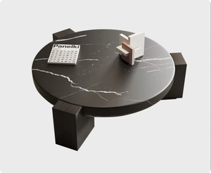 Mesa de centro de mármol de diseñador moderno nórdico para salas de estar domésticas, mesa de centro de mármol redonda para villas. - Product Image 6