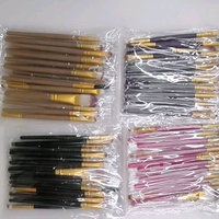 SENKA Set Kuas Rias Profesional, Set Kuas Rias Profesional, Set Kuas Rias Profesional, Pincel De Maquiagem, Putih/Emas Mawar, 20 Buah