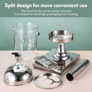 Dispensador de bebidas de 2,2 galones <span class=keywords><strong>con</strong></span> soporte Dispensador de agua de acero inoxidable <span class=keywords><strong>con</strong></span> núcleo de hielo, espita, <span class=keywords><strong>jarra</strong></span> de tarro de bebida - Product Image 4