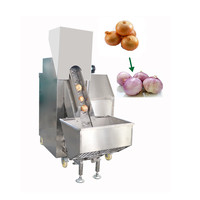 Automatische Industriële Uienschillen En Wortelsnijmachine Commerciële Huid Dunschiller Top & Staart Wortels Snijmachine Goedkope Prijs
