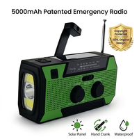 3 LED Taschenlampe SOS-Alarm 5000mAh Powerbank-Funktion Tragbares Überlebensausrüstung Notfall-Solarradio für Stromausfälle
