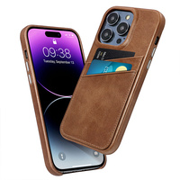 Étui de téléphone en cuir de style professionnel en gros avec porte-cartes pour iPhone 15 Pro Max