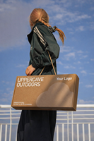 Individuell Bedruckte Kraftpapier-Tragetasche mit Baumwollseilgriff für Outdoor-Sportbekleidung, Schuhe, Geschenke und Einzelhandelsverpackungen