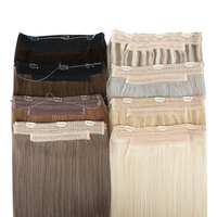 Extensions de cheveux naturels Qingdao Rawhair Halo Weft, fil invisible, une seule pièce, volume facilement amovible, pour coiffure en salon