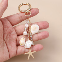 Nueva Joyería de Moda de Alta Gama: Llavero de Perlas de Concha con Cuentas, Colgante para Bolso, de Estilo Moderno y Elegante