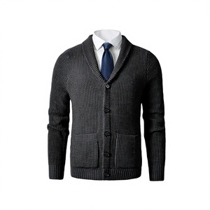 Suéter de Punto Abierto Transpirable Estampado de Suprex Enterprises, Mezcla de Lana, a Rayas, para Hombre, Cuello Redondo, Manga Larga - Product Image 1
