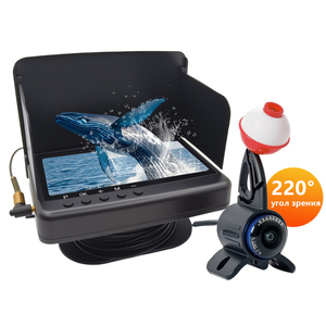 Caméra de Pêche Sous-Marine HD 5 Pouces avec Moniteur Visuel et Sonde 4K, Détecteur de Poissons à Double Usage Jour et Nuit pour Pêche <span class=keywords><strong>en</strong></span> <span class=keywords><strong>Mer</strong></span> et sur Glace - Product Image 1