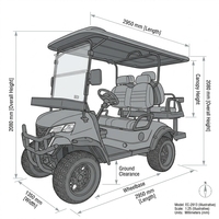 Carrito de Golf Eléctrico Todoterreno de Lujo Tarion de 4 Plazas, Color Personalizado, con Batería Coloidal Libre de Mantenimiento