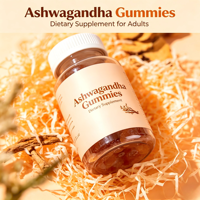 Gummies à l'ashwagandha, extrait de racine d'herbes, complément alimentaire pour adultes, végétalien, sans OGM