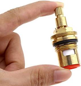 Insert de <span class=keywords><strong>disque</strong></span> en céramique en laiton de design <span class=keywords><strong>moderne</strong></span> G 1/2 pouces vannes de robinet de remplacement 20 dents 1/4 quart de tour pour salle de bain eau froide/chaude - Product Image 1