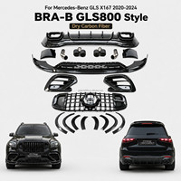 Kit carrosserie en fibre de carbone sèche style Bra-B GLS800 pour Mercedes Benz GLS X167 2020-2024, lèvre avant et diffuseur arrière